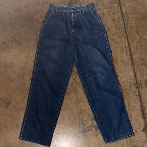 Vintage Bonjou High Rise pleated  Blue Jeans size 7/8